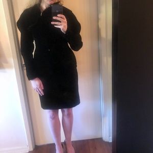 Thierry Mugler Velvet Suit Jacket & Skirt